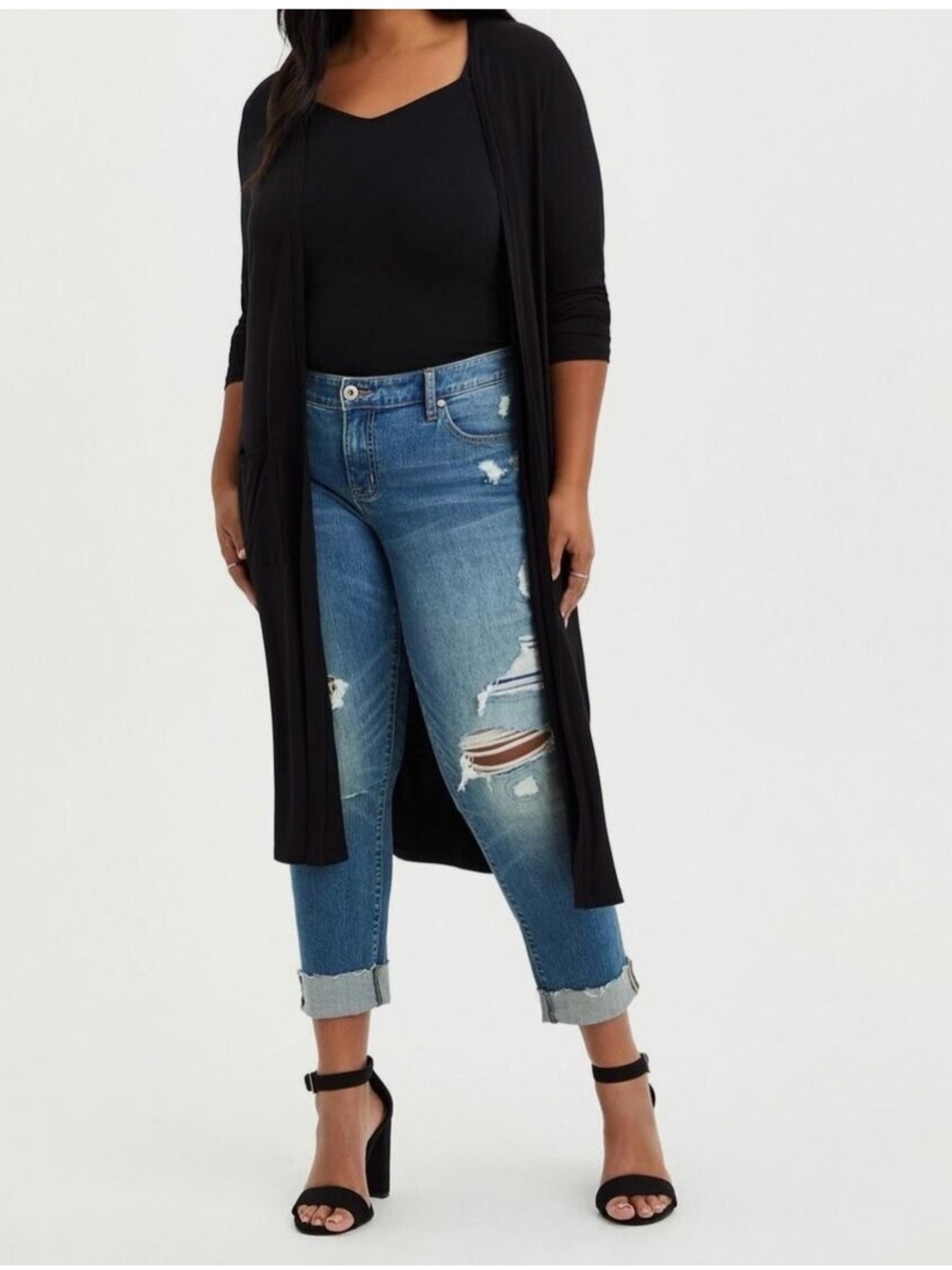 torrid NWT Black Longline Open-Front Cardigan